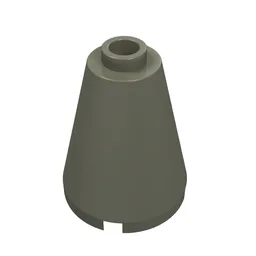 Cone 2 x 2 x 2, Open Stud / Dark Gray