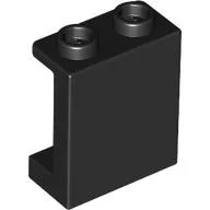 Panel 1 x 2 x 2 [Side Supports / Hollow Studs] / Black