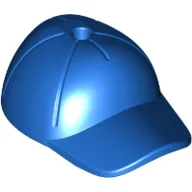 Hat / Cap Short Curved Bill with Seams and Hole on Top / Blue