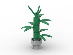Tall Potted Fern - Minifig Scaled