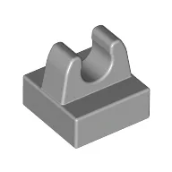 Tile Special 1 x 1 with Clip with Rounded Tips / Light Bluish Gray