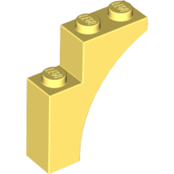 Lego Brick Arch 1 x 3 x 3 [Gothic] / Bright Light Yellow