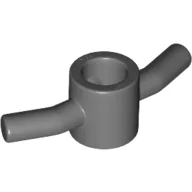 Equipment Spiral Pole Attachment - 2 Bent Handles and 3 Internal Splines / Dark Bluish Gray