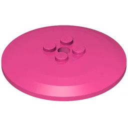 Dish 6 x 6 Inverted (Radar) with Solid Studs / Dark Pink