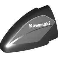 Technic Panel Round Corner 5 x 3 x 2 Right with 'Kawasaki' Print