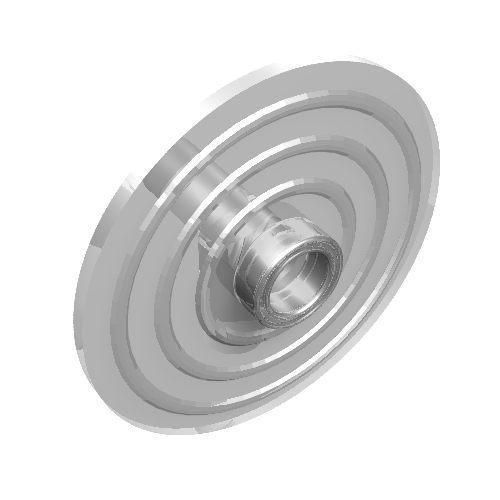 Lego Shield Round with Stud / Trans-Clear