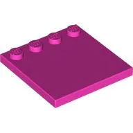 Plate Special 4 x 4, Studs on One Edge Plain] / Dark Pink