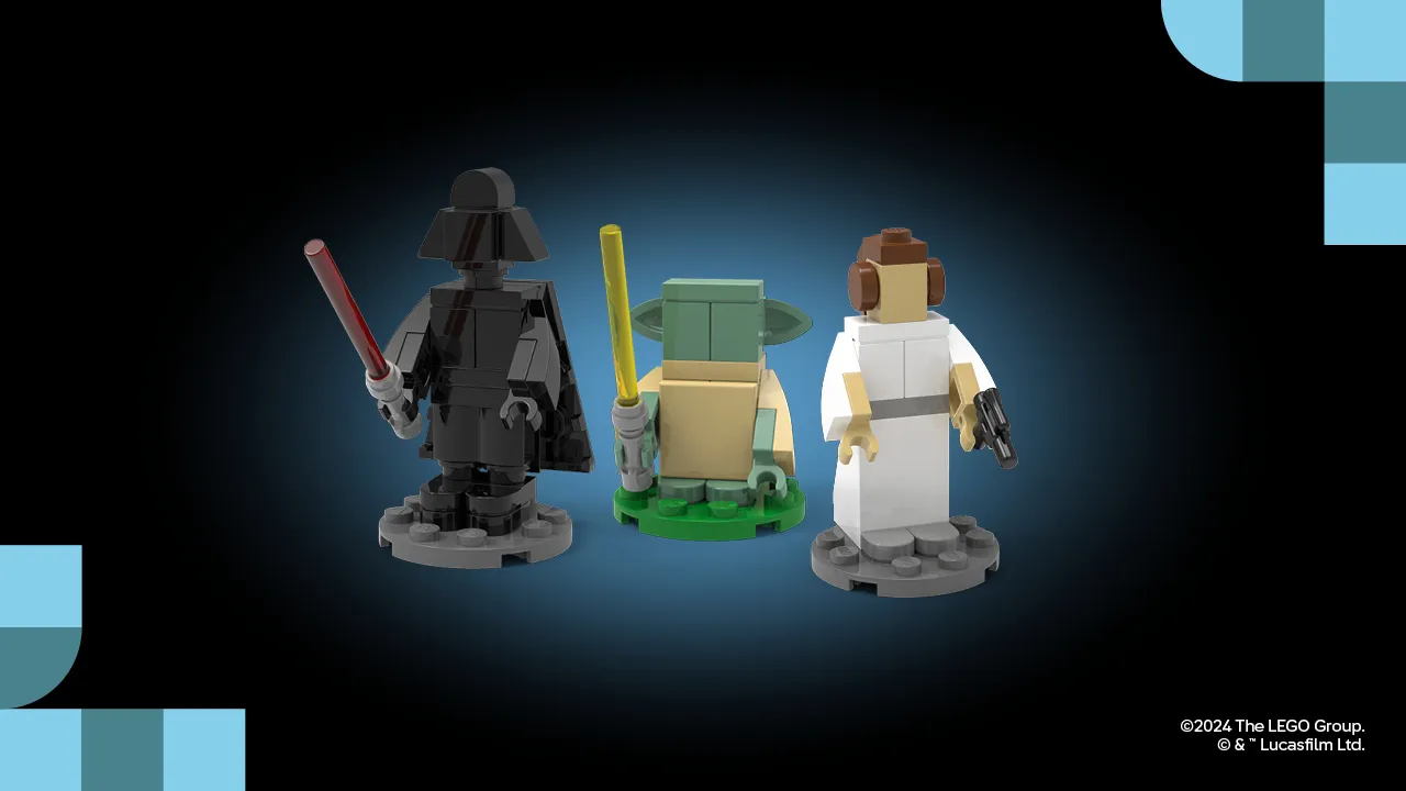 Lego Darth Vader, Princess Leia, Yoda