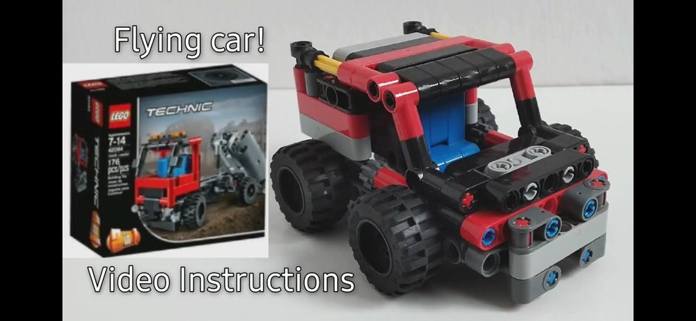 Lego Flying Technic Car! From Just Lego: 42048. Video Instructions!