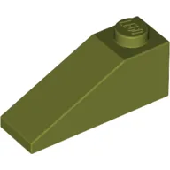 Brick Sloped 33° 3 x 1 / Olive Green