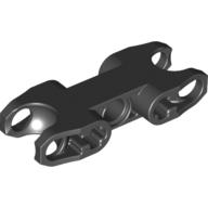 Lego Technic Axle and Pin Connector 2 x 5 with Two Ball Joint Sockets [Closed Sides] [Open Axle Holes] / Black