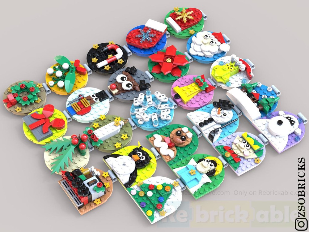 Lego Advent Calendar of Christmas Ornaments