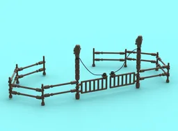 Wooden Fence and gate for Farm