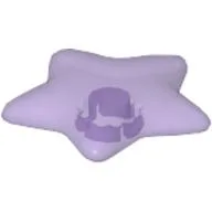 Clikits Icon, Star 2 x 2 Large with Pin / Trans-Medium Purple