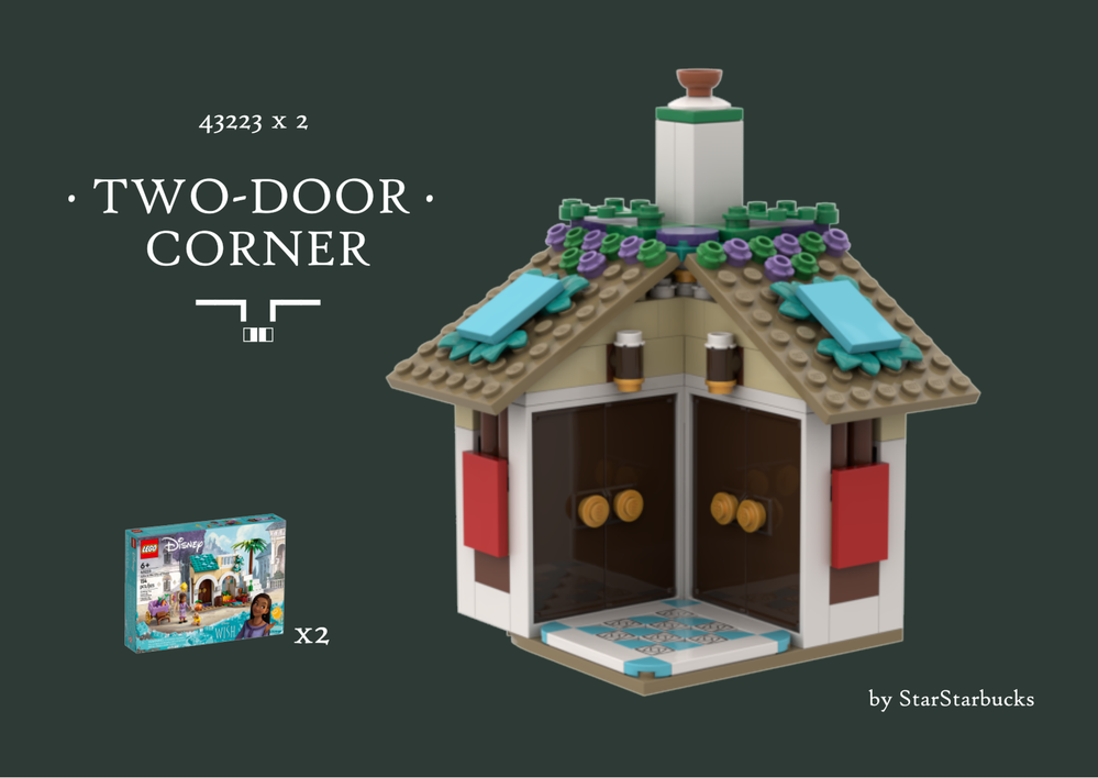 Lego 43223 (x 2) - Two-Door Corner