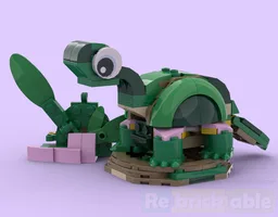 31377 Baby Dinosaur with Base & Foliage