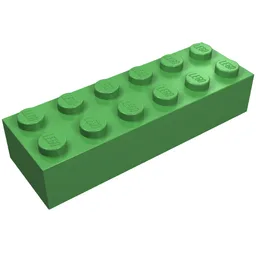 Brick 2 x 6 / Bright Green