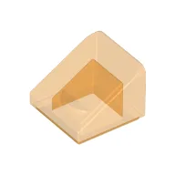 Brick Sloped 30° 1 x 1 x 2/3 (Cheese Slope) / Trans-Orange