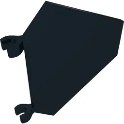 Flag 5 x 6 Hexagonal with U Clips / Black