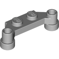 Lego Plate Special 1 x 4 Offset with Bar Holes / Light Bluish Gray