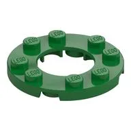 Plate Round 4 x 4 with 2 x 2 Round Opening / Green
