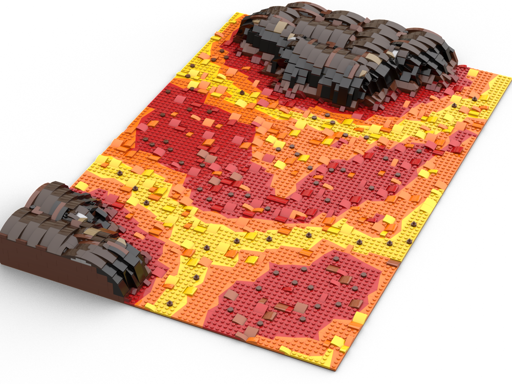 Lego Mustafar Lava Scene