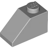 Brick Sloped 45° 2 x 1 with Bottom Pin / Light Bluish Gray