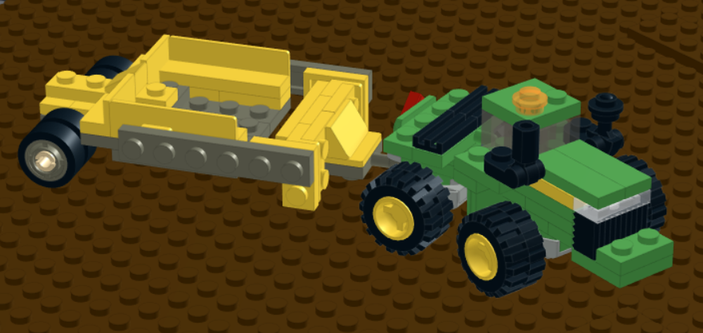 Lego John Deere Tractor and Earth Mover