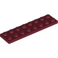 Plate 2 x 8 / Dark Red