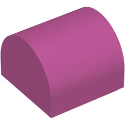 Brick Curved 1 x 1 x 2/3 Double Curved Top, No Studs / Magenta