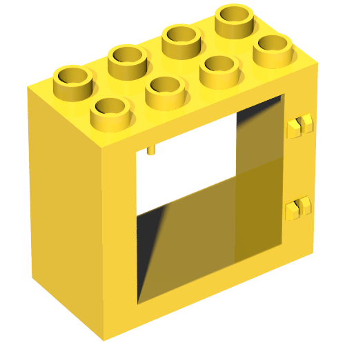 Lego Duplo Door / Window Frame Flat Front Surface / Yellow