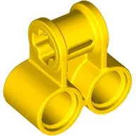 Technic Axle and Pin Connector Perpendicular Double / Yellow
