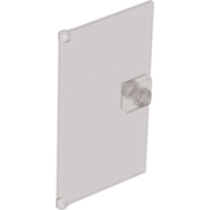 Lego Door 1 x 4 x 6 Smooth with Square Handle Plinth / Trans-Brown