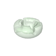 Lego Clikits Icon, Round 2 x 2 Small with Hole [Polished] / Trans-Light Green