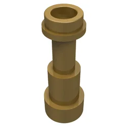 Equipment Telescope / Torch / Spyglass, Support Round 1 x 1 x 1 2/3 / Pearl Gold
