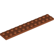 Lego Plate 2 x 12 / Dark Orange