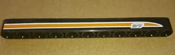 Technic, Liftarm Thick 1 x 11 with '27' and Orange and White Stripes Pattern Model Right Side (Sticker) - Set 9397