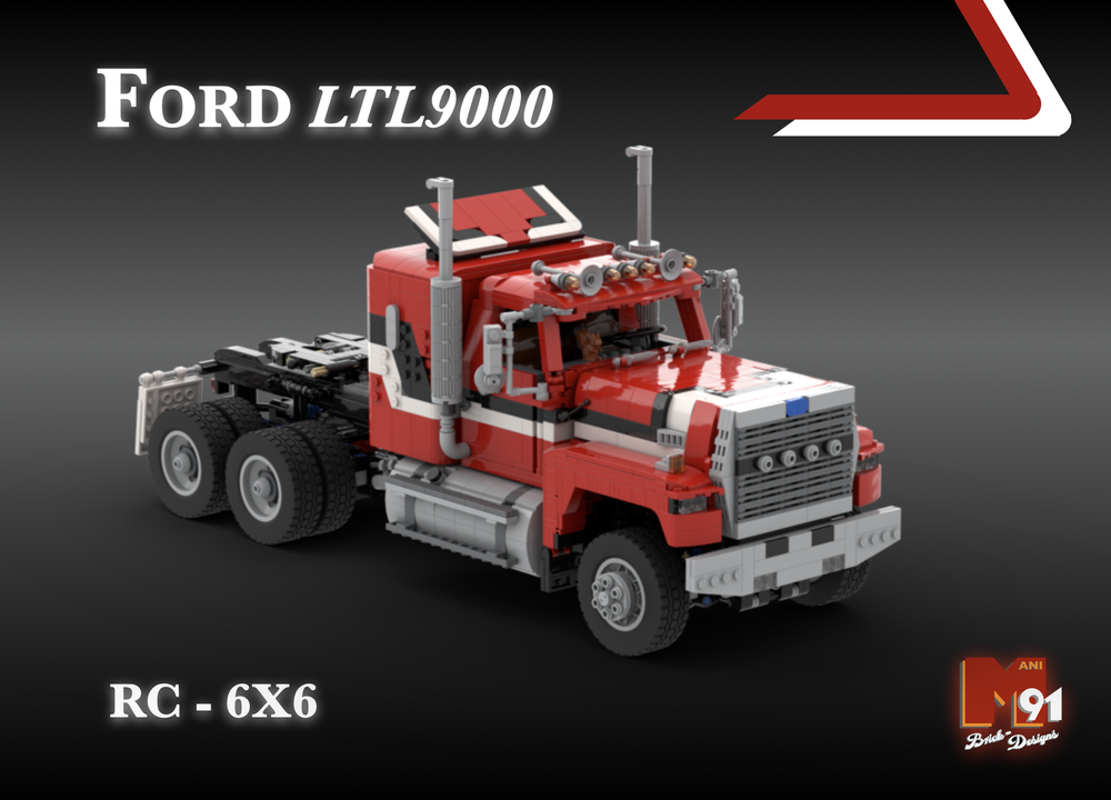 Lego Ford LTL 9000 6x6 RED