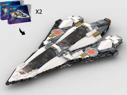 Delta-7X Super Aethersprite Heavy Starfighter - Alternate Build of 2 x 60430 Interstellar Spaceship