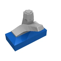 Tap 1 x 2 Base with Light Gray Spout / Blue