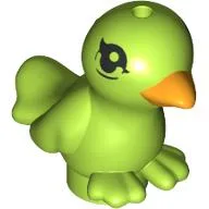 Animal, Bird, Two Feet with Yellow Beak Print / Lime