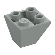 Brick Sloped Inverted 45° 2 x 2 Double Convex / Light Gray