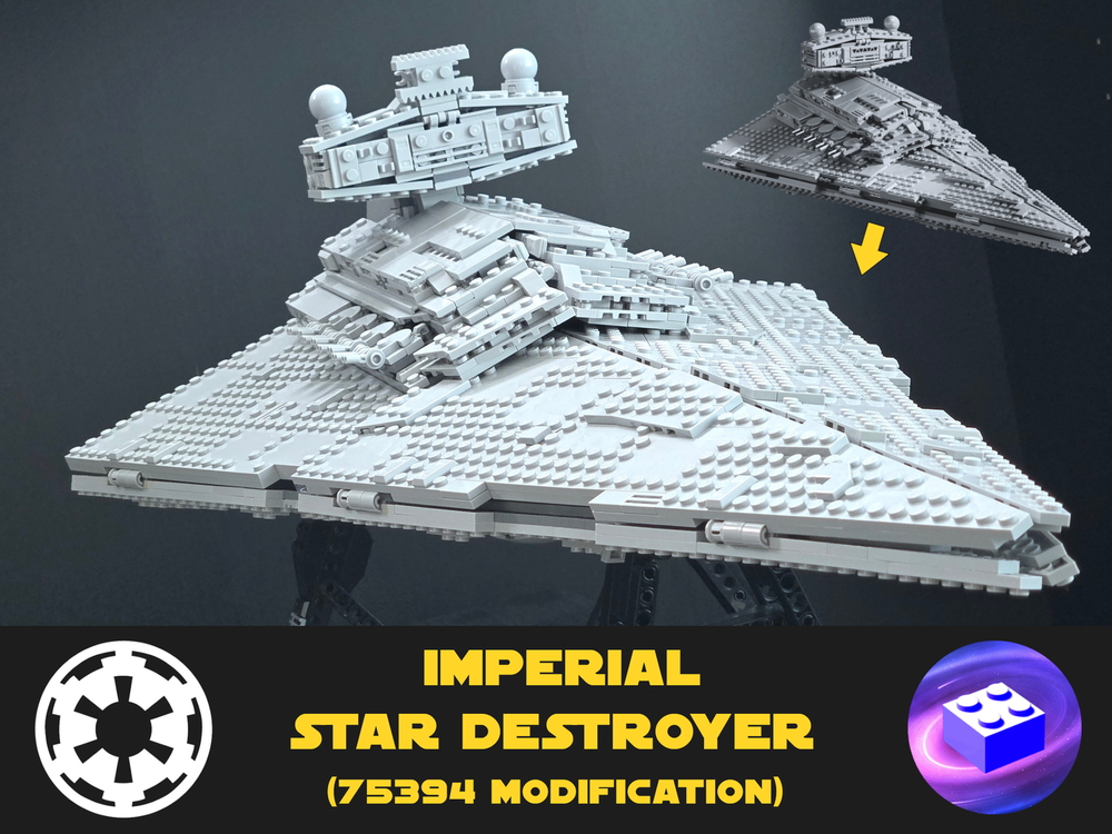 Lego Imperial Destroyer - Larger, Full Underside (75394 mod)