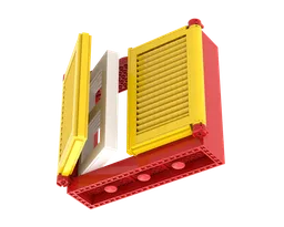 Upscaled window with pane & shutter