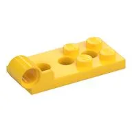 Hinge Plate 2 x 4 with Pin Hole with 3 Holes - Bottom / Yellow