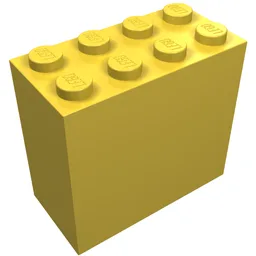 Brick 2 x 4 x 3 with 'LEGOLAND Discovery Centre FROHE WEIHNACHTEN' Print / Yellow