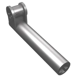 Technic Axle and Pin Connector, Perpendicular with Extension / Flat Silver