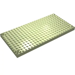 Brick Special 12 x 24 with 4 Corner Pegs / Light Lime