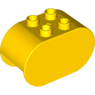 Lego Duplo Brick 2 x 4 x 2 Rounded Ends / Yellow