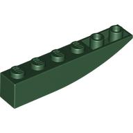 Lego Brick Curved Inverted 6 x 1 / Dark Green